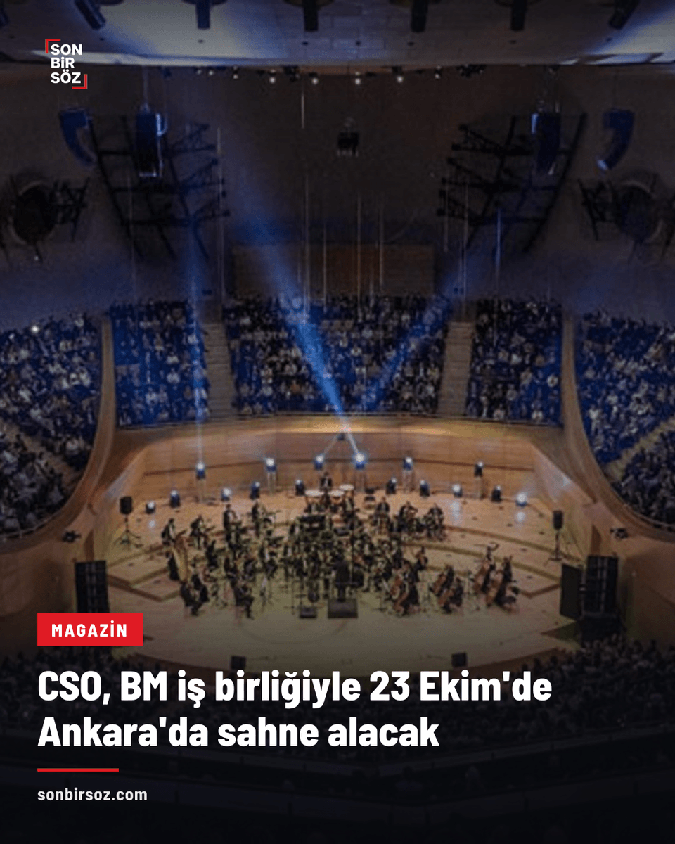 sbshaber's tweet photo. Cumhurbaşkanlığı Senfoni Orkestrası, BM iş birliğiyle hazırlanan özel konseri 23 Ekim'de CSO Ada Ankara'da verecek.

Haberin devamı 👇
https://t.co/S1B3dvuOYJ

#CumhurbaşkanlığıSenfoniOrkestrası #CSO https://t.co/FmlszBySkm
