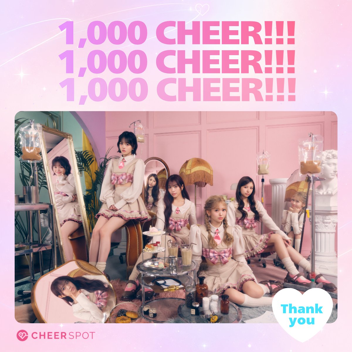 cheerspo_kouhou's tweet photo. \ #onefive 1,000チア達成🎉💖 /
なんと開始からわずか3日で達成⁺‧₊˚
記念してメンバーにCHARGESPOT3か月無料クーポンをプレゼント🎁
次は2,000チアで都内某エリアのサイネージジャックへ❤️🔥 https://t.co/GfQb0kiNvf