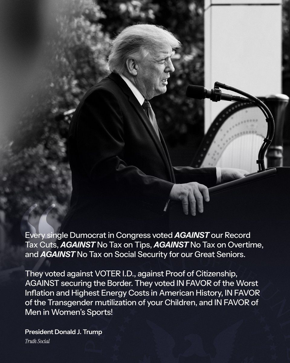 DavidLesterr_'s tweet photo. Every single Dumocrat voted AGAINST President Trump's historic America first policies. https://t.co/cNjqGRz5Wr