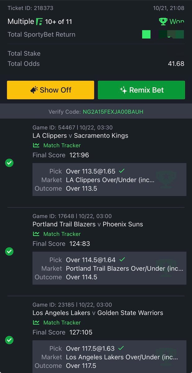 sammybasic's tweet photo. 40 odds boom 💥 💥💥🔥🔥🔥

Flex 1 on our 280 odds cut 1 denied us the grand audit https://t.co/drRi0A4ntT