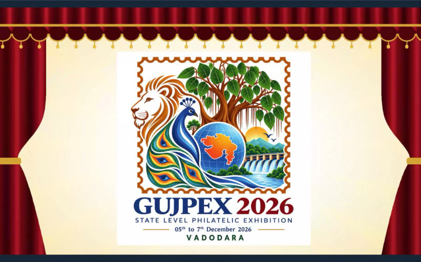 ipfdigest's tweet photo. GUJPEX 2026, Gujarat State-Level Philatelic Exhibition, will be held at Akota Atithi Gruh, Akota Vadodara from 5 to 7 December 2026.

The Logo and Mascot of GUJPEX 2026, Gujarat State-Level Philatelic Exhibition unveiled on 19 October 2026.

#philately #Gujpex2026 #exhibition https://t.co/BC5YJyo4Yv