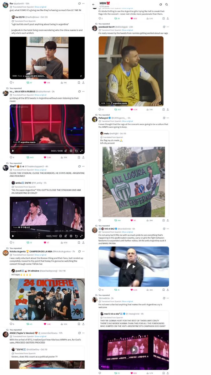 Aurorahi78's tweet photo. as usual, Argentina’s LOCALS are falling in love with BTS 😭my whole tl is full of locals praising them and i wish i could add every single post here. they’re winning hearts everywhere they go, just like always. 🥹 https://t.co/9XHmDw8wpF