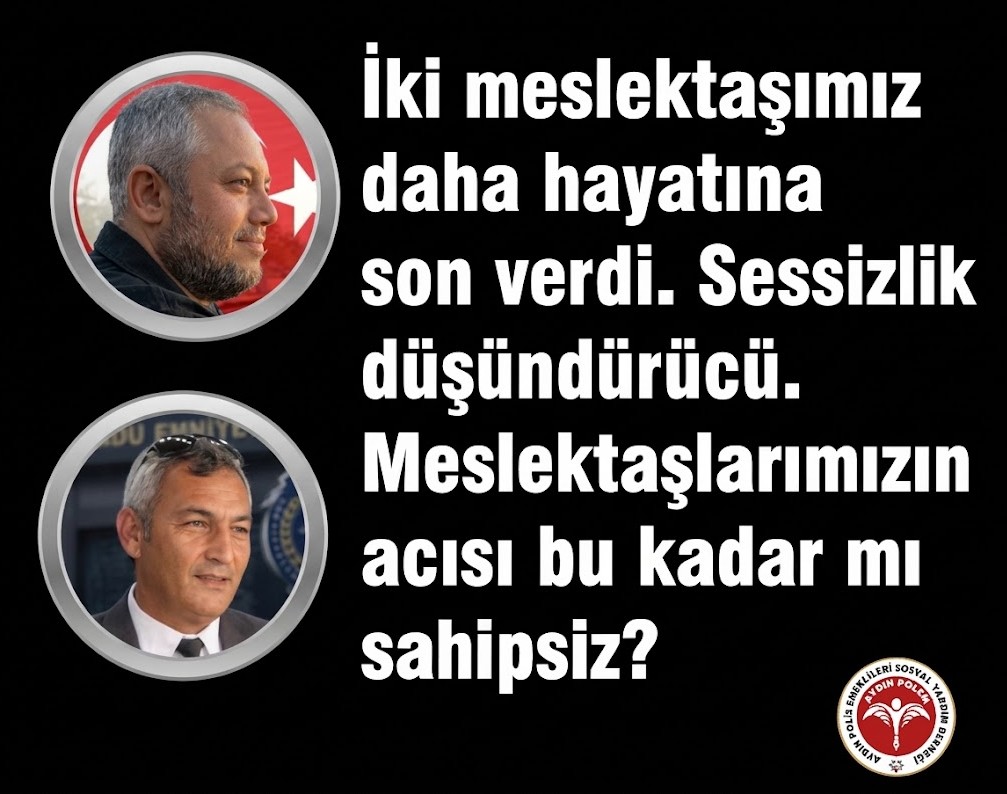 Aydinpolem's tweet photo. Emekli polis memurları Baskın PEKMEN ve Kenan TANRIVERDİ’nin yaşamlarına son vererek hayatlarını kaybetmeleri derin üzüntü yarattı. Merhumlara Allah’tan rahmet; ailelerine, yakınlarına ve emniyet teşkilatımıza başsağlığı diliyoruz... ⬇️https://t.co/lYvNmdC5xp https://t.co/HFFhlhfLl1