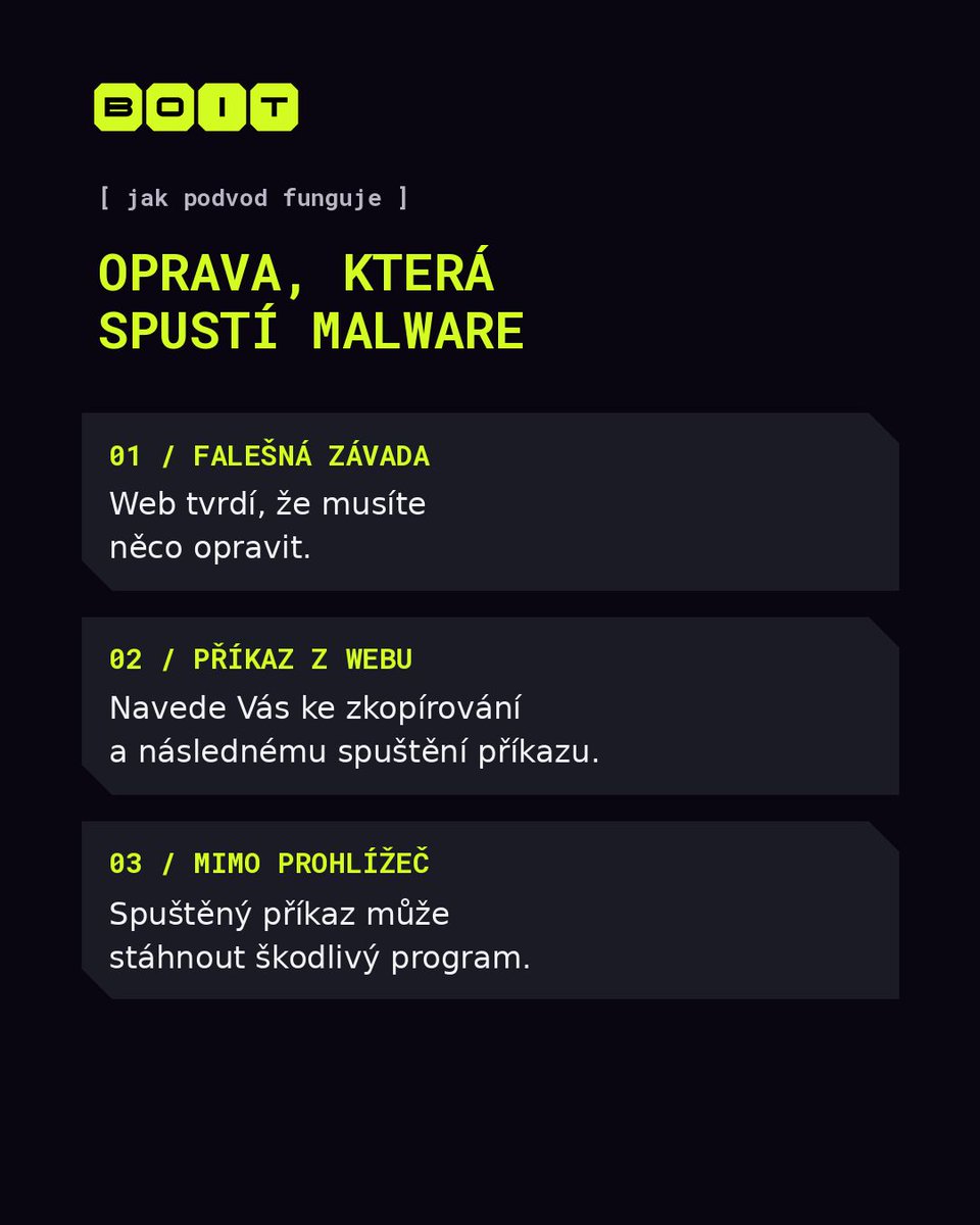 spajk_cz's tweet photo. 🛡️ Chrome nově varuje před podezřelými příkazy ClickFix, pokud máte zapnutou Vylepšenou ochranu. Příkazy z podezřelého webu nevkládejte ani nespouštějte. #BOIT #bezpecnejsicesko #ClickFix https://t.co/JNz1EajjYc