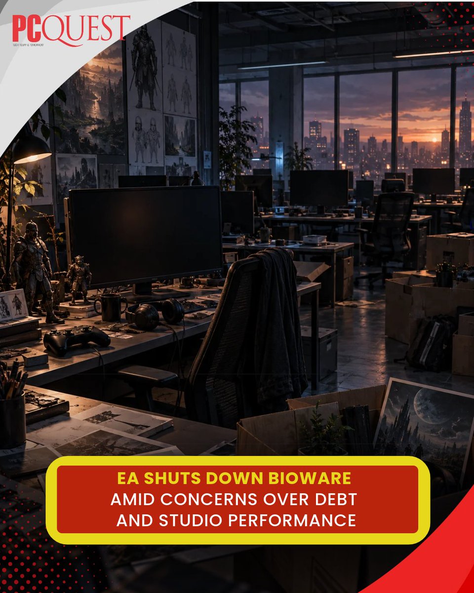 pcquest's tweet photo. EA Shuts Down BioWare

A report by Jason Schreier says Electronic Arts has shut down BioWare, the studio behind franchises like Dragon Age, Mass Effect, and Star Wars: Knights of the Old Republic. 

Read More: https://t.co/BNeTAEzQap

#PCQuest #Bloomberg #BioWare 

@bioware https://t.co/EFSnMfbS6K