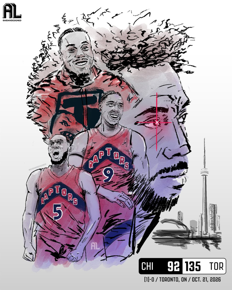 aidanlising's tweet photo. Sketching every Raptors game: Post-Game (1/82) https://t.co/RZWes4SWN6