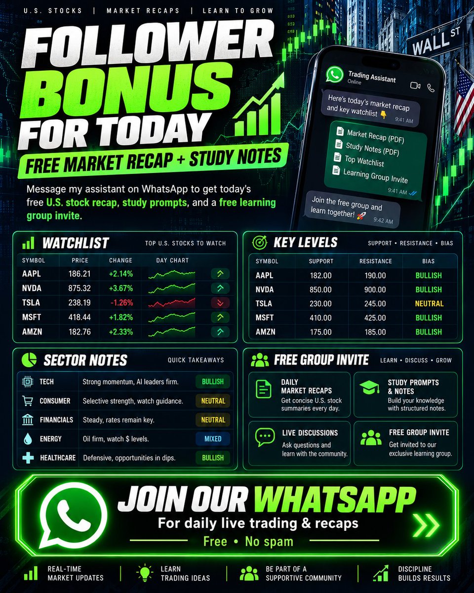 wowclmg's tweet photo. Follower bonus, today only: my U.S. company business model study pack. My assistant is handling distribution now that more learners have joined, so message her on WhatsApp today through the link below and she'll send your free pack plus an invite to our free learning group. 👇 https://t.co/q43f2Ff2vL