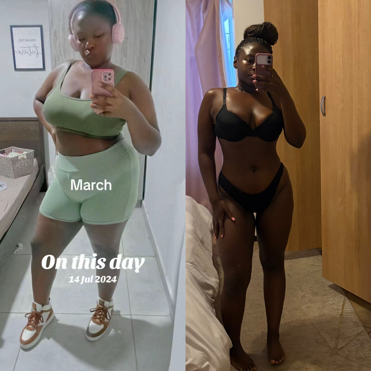 Ay_Pea's tweet photo. Just a reminder that’s it’s possible. I lost 27kgs naturally https://t.co/QuKZpE4CFy
