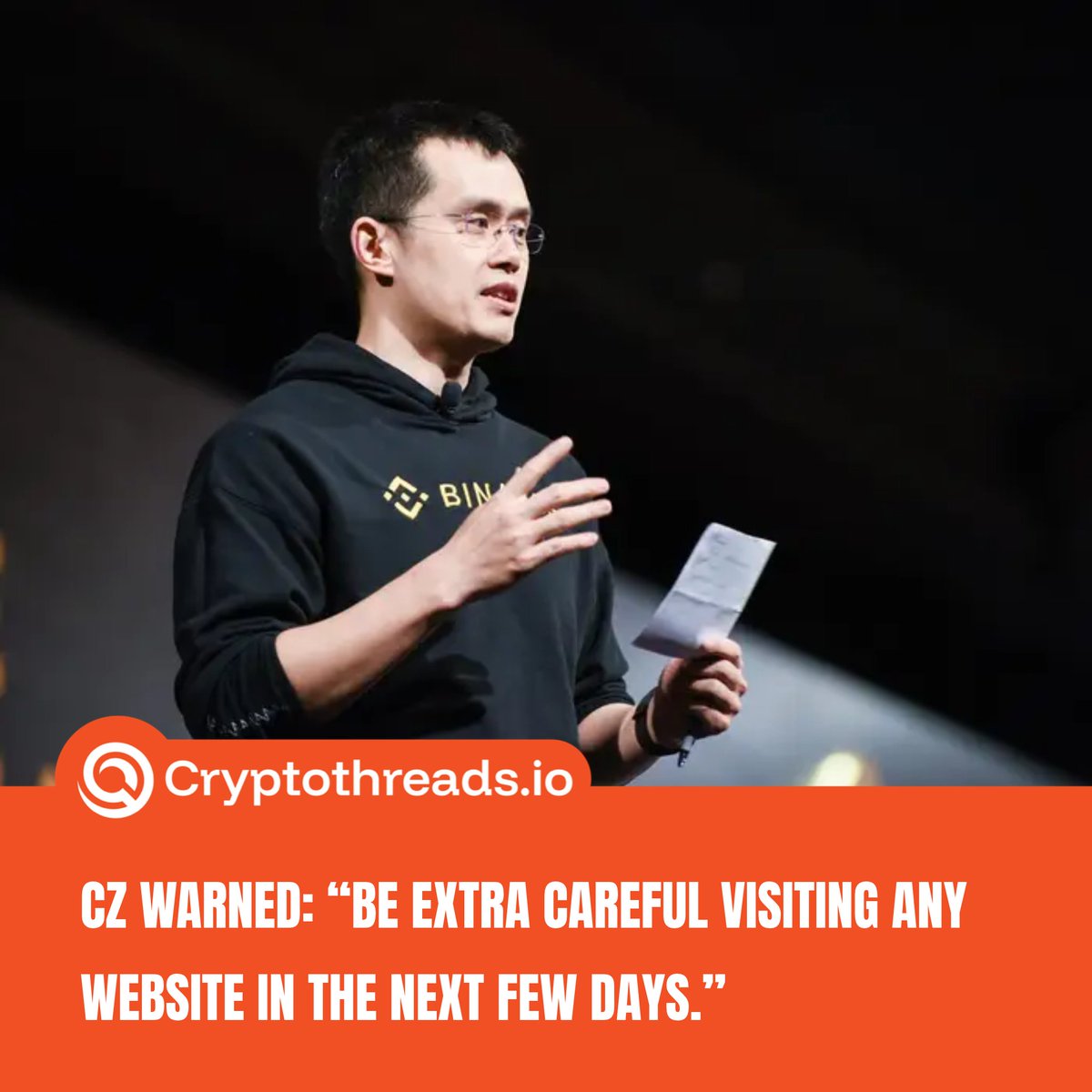 CryptoThreadsX's tweet photo. 🚨 CZ WARNED: “BE EXTRA CAREFUL VISITING ANY WEBSITE IN THE NEXT FEW DAYS.”

Two critical vulnerabilities (CVSS 9.2) have been exposed in the core of PHP, the foundation of WordPress, Magento, Joomla and more, letting attackers run code on servers without logging in. The patch dropped on Oct 21, but many admins haven’t updated yet, so even a familiar website could be used to steal your login credentials.

 Over the next few days, update your browser, turn on 2FA, and be cautious about entering passwords or connecting your crypto wallet.