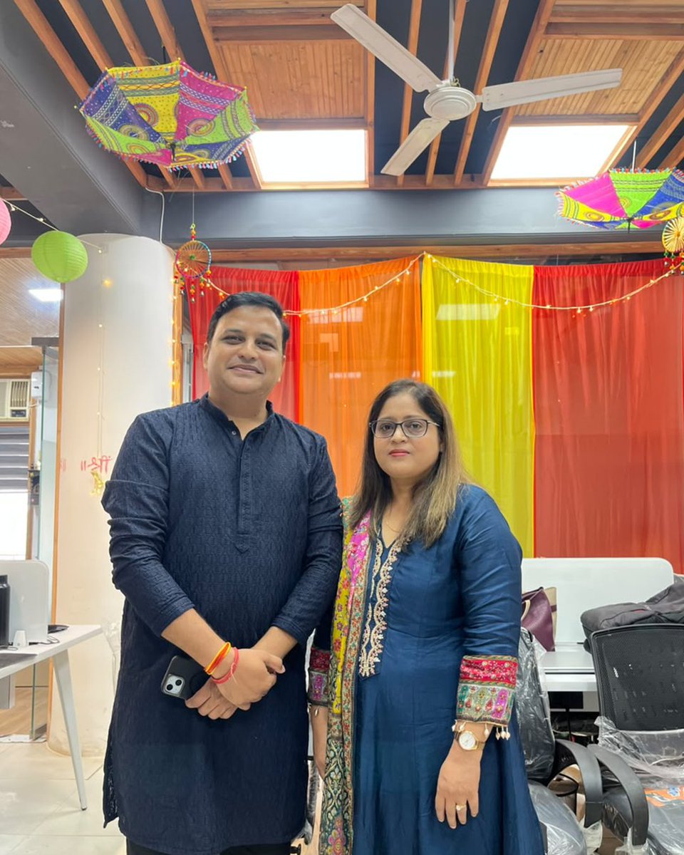 GtechWebIndia's tweet photo. ✨ Dandiya Beats &amp; Garba Vibes at Gtech! 🎉

This Navratri, the Gtech Team celebrated with colourful outfits, energetic Garba moves, Dandiya beats, and endless joy! 🥁❤️

Together We Dance, Together We Celebrate! ��

#gtechwebindia #gtechteam #navratricelebration #garbavibes https://t.co/OlTjTraN9S