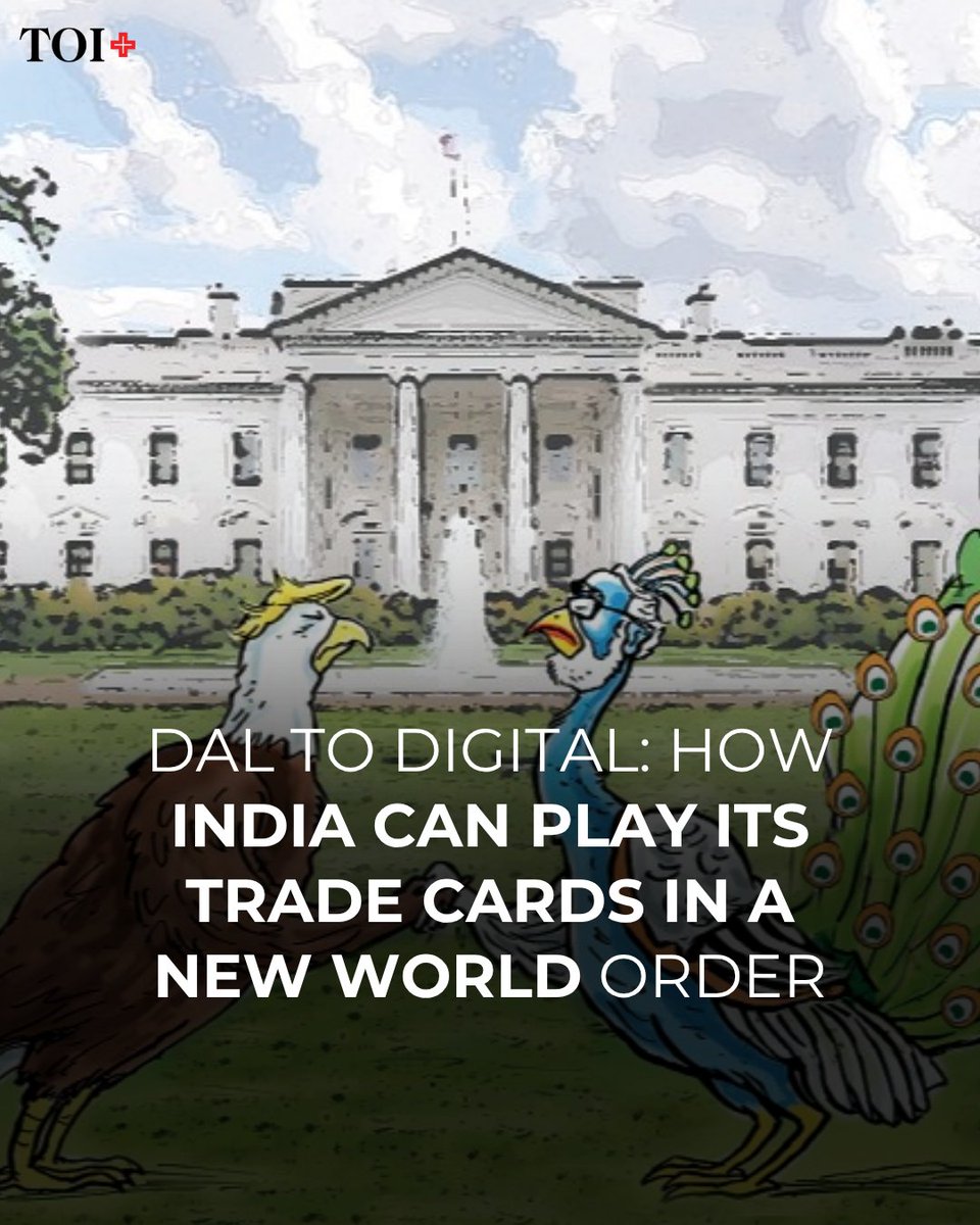 TOIPlus's tweet photo. As Washington uses tariffs to demand better terms, India’s leverage lies in what it can offer — and restrict. Its vast consumer and digital markets could shape the negotiations.

https://t.co/S9SqC9whjQ https://t.co/lJ2AJ6w9ng