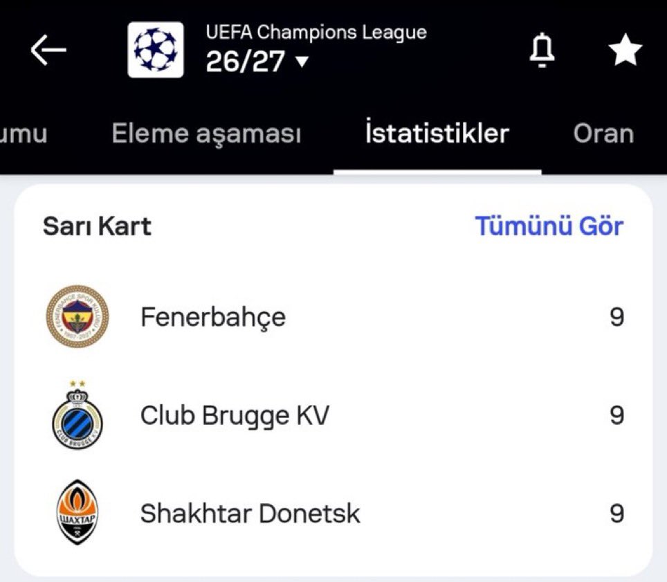 AtiiGS's tweet photo. Türkiye liginde asla kart görmeyen Fenerbahçe, Avrupa’ya çıktığı son 3 sezonda en çok kart gören takım. Hala Galatasaray kollanıyor algısı yapabiliyor utanmazlar! https://t.co/dgSPMl11LJ