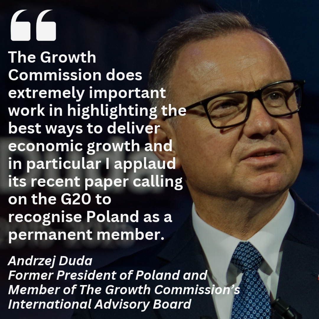 TheGrowthComm's tweet photo. Former Polish President @AndrzejDuda has commended the work of The Growth Commission as he becomes the ninth member of our International Advisory Board 👇
https://t.co/jnQyxNRIm0 https://t.co/k4EqLT86Ej