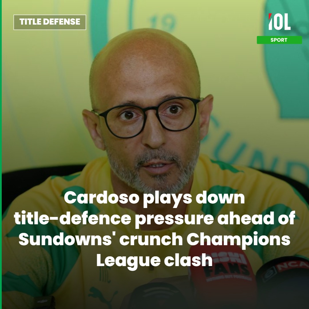IOLsport's tweet photo. Miguel Cardoso insists Mamelodi Sundowns' continental powerhouse status remains unchanged as they prepare for a high-stakes CAF Champions League decider against Wiliete.
Read on https://t.co/ZB6aD9seeD
#CAFCL #MamelodiSundowns #MiguelCardoso #Wiliete https://t.co/GIo6l7XS2w