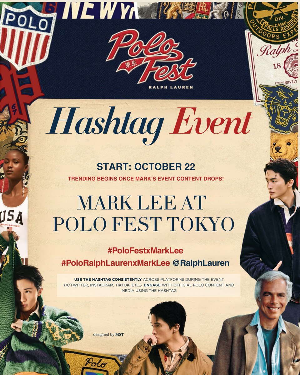molosupportteam's tweet photo. [HASHTAG EVENT] MARK LEE POLO FEST IN TOKYO

MARKFS, LET’S KEEP IT GOING! 🔥

Keep dropping the hashtags with your favorite photo of Mark from today so far! Let’s get him trending! 

DROP THE TAGS! 🔽🔽🔽
MARK LEE AT POLO FEST TOKYO
#PoloFestxMarkLee
#PoloRalphLaurenxMarkLee @RalphLauren