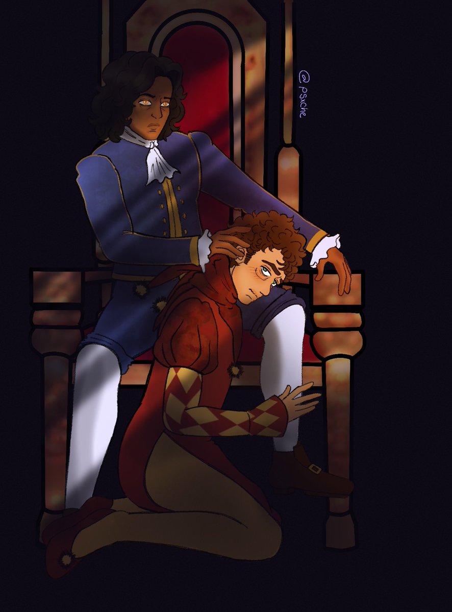 _psxche's tweet photo. your favorite’s favorite ♥️

couldn’t get @loveisalie_lie jester x kings favorite au out of my mind so I had to do a little something!! <3

#devilsminion #iwtv https://t.co/7LN0Wmj2RO