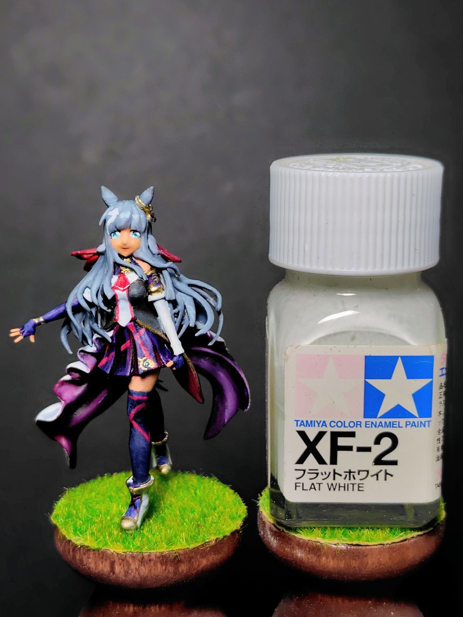 xJADdldyza8C8QE's tweet photo. #ガレージキット

原型「秋月剛」様（ @akidukituyosi ）
卯月様（ @uzukiuzu1 ）

1/35  [陸離の編纂者]
クロノジェネシス
完成しました!
油絵具の筆塗り仕上げです。
ミニチュアウマ娘シリーズ累計65人目の完成になります。
可愛く塗れましたね〜 https://t.co/uP7R6SE23w