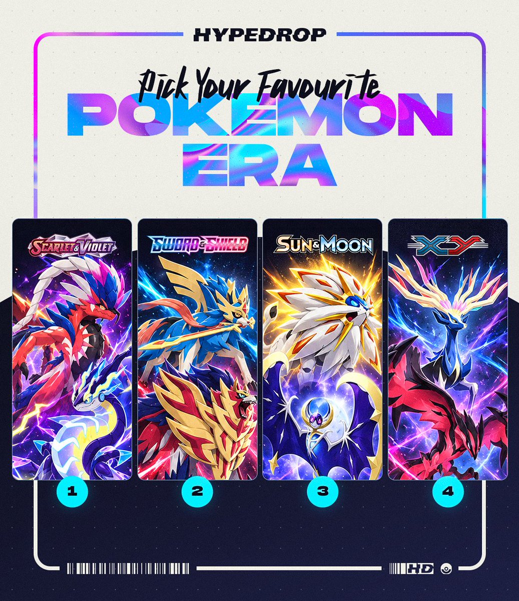 HypeDrop's tweet photo. Which was your favorite modern Pokémon era?

Let us know! 👇 https://t.co/6De3Ng92D4