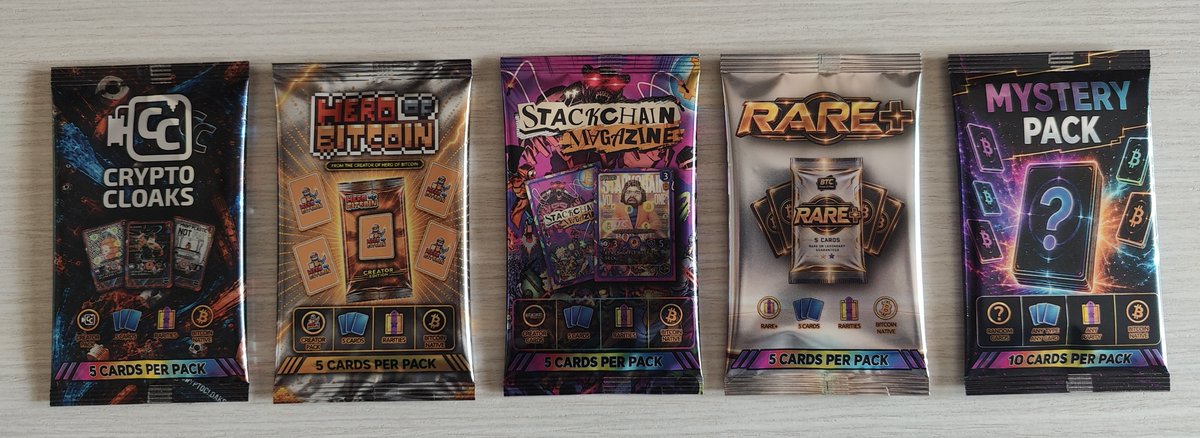 tweetious's tweet photo. Stacking sats and opening card packs! @BTCProofofPlay @HeroOfBitcoin @CryptoCloaks @Stackchainmag https://t.co/EgXKObtFYK