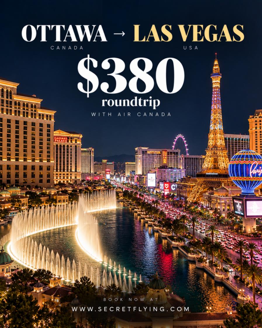 SecretFlying's tweet photo. #Ottawa, Canada to Las Vegas, USA for only $380 CAD roundtrip with Air Canada #Travel

https://t.co/wuFosPH1To https://t.co/YkPX0widoA