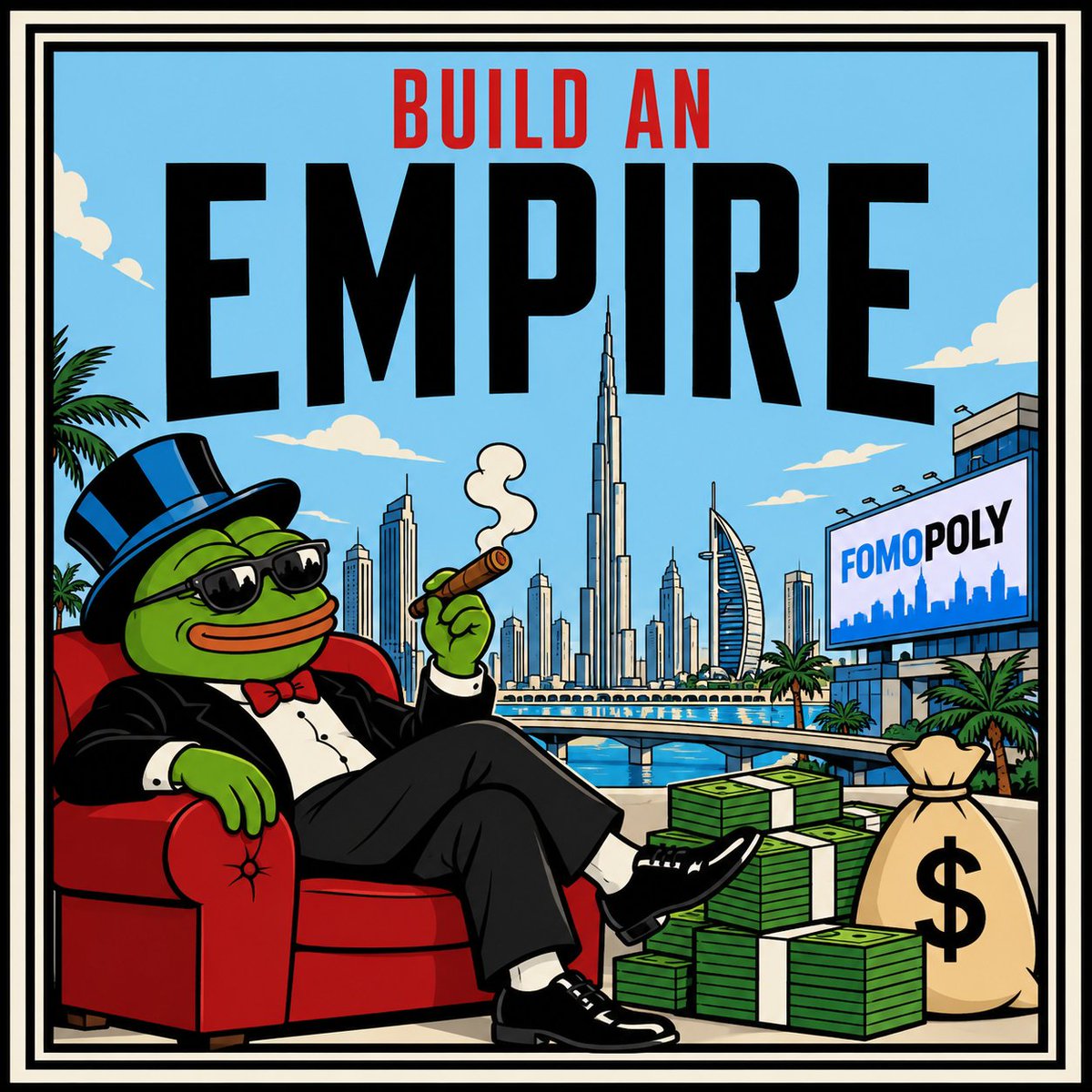 ApeBoy4Life's tweet photo. Some degens chase candles. Others dream of owning the whole damn city. 🎩🏙️

@fomopoly_rh is bringing land ownership, trading, and $DEAL into one onchain game.

Time to learn the game before you start calling yourself a property mogul. 😂

Explore the Fomopoly campaign on @rarelistio 👇

https://t.co/DARMgffPUP

#NFT #Web3 #Defi