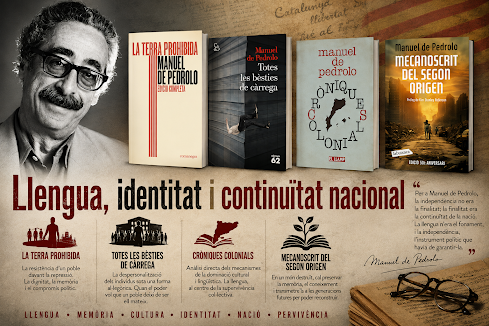 JaumeMarfany's tweet photo. Rellegir Pedrolo avui és interrogar-nos sobre el futur de la nació catalana. Us proposo un recorregut per cinc obres que connecten llengua, identitat i llibertat. "Manuel de Pedrolo: llengua, identitat i continuïtat nacional" https://t.co/Mw87hmVo75 https://t.co/y851oK5rZd