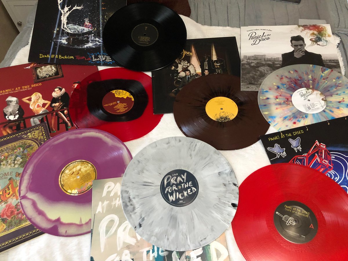 PatdBase's tweet photo. Protesters in France loot Panic! At The Disco vinyl records; multiple arrests made as police seize evidence. 

ㅡBBC reports https://t.co/jlSGo7yOfQ