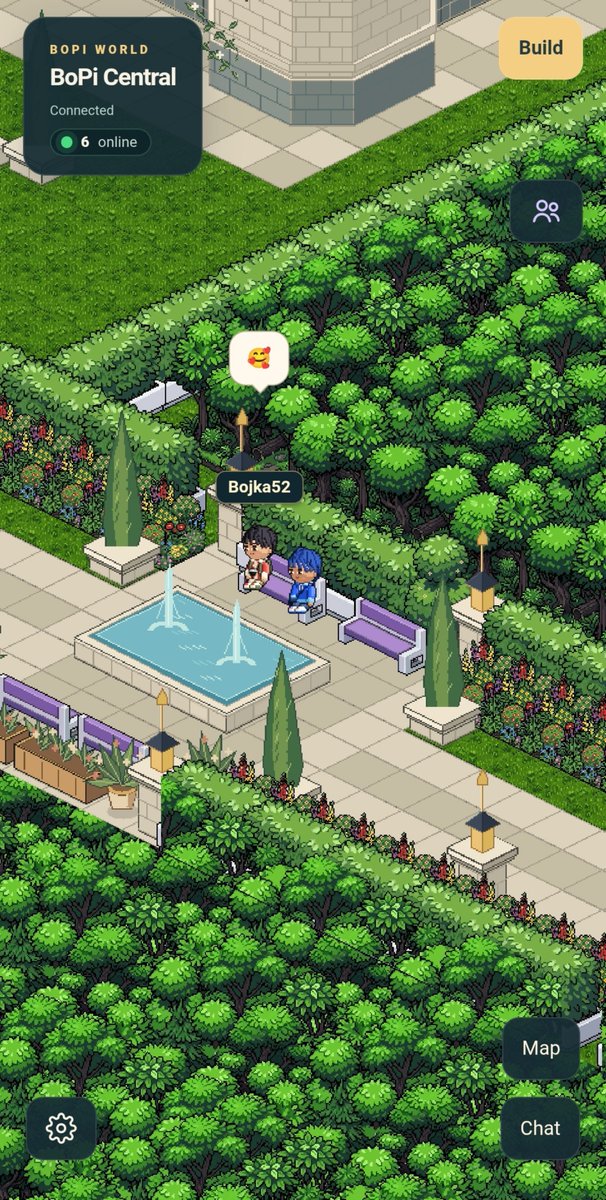 okere_eberechi's tweet photo. Today, I stepped out of my room with my new LUPI look, took a walk around, enjoyed the beautiful surroundings, and even found a nice spot to chill by the fountain. 💜🌳

Just exploring BoPi World at my own pace and enjoying the vibe. 😎✨
#BoPiWorld #PiNetwork #BNPi https://t.co/0lwrSxmiZe