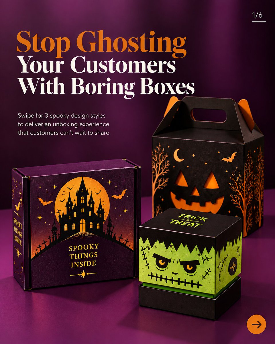 CustomBoxesLane's tweet photo. https://t.co/VV3lAwWMxJ

👻 Don’t ghost your customers with boring packaging this season. Swipe left to explore how➡️

G𝗲𝘁 𝗔 𝗤𝘂𝗼𝘁𝗲 𝗧𝗼𝗱𝗮𝘆!
𝗘𝗺𝗮𝗶𝗹: sales@customboxeslane.com

#CustomBoxesLane #HalloweenPackaging #Branding #CreativePackaging #SeasonalMarketing https://t.co/cASJMQsvXn