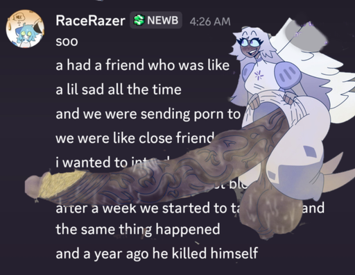 OverlordNiffty's tweet photo. OH MY FUCKING GOD I DONT CARE ABOUT YOUR TRUMA WAH WAH WAH WAH MY FRIENDS DEAD CRY ABOUT IT LOSER https://t.co/QXm1ssLwq5
