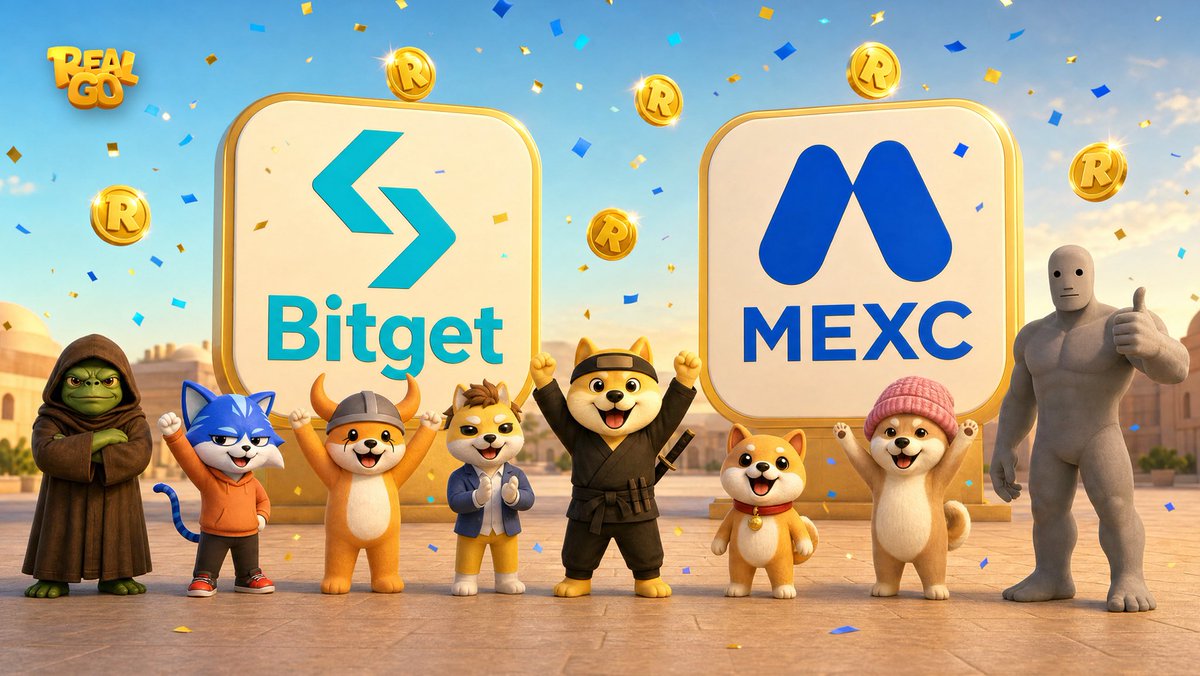 RealGoOfficial's tweet photo. 100% ACHIEVED! ✅

$RT will make its debut simultaneously on 2 TOP 10 global exchanges! @bitget @Alpha_MEXC 

Massive gratitude to our team, partners, and every member of our incredible community, we made this happen together. This is a monumental milestone and a huge opportunity for our ecosystem as we lead the charge into the Meme 3.0 era! 

This is just the beginning. Huge announcements are dropping soon. Stay tuned! 🔥