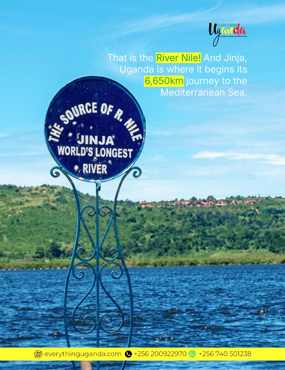 every_thing_ug's tweet photo. If you said the River Nile, youre right!
But did you know Uganda is where the Nile begins its 6,650km journey?

Test your geography knowledge.

Drop your answers below and challenge a friend

DM US;
WhatsApp: +256 740501238
Email us: reservations@everythinguganda.com

#rivernile #thelongestriver #everythinguganda #exploreuganda