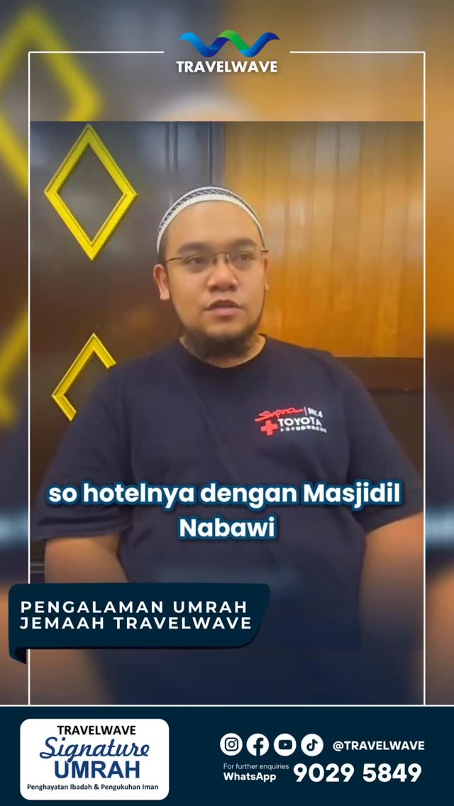 aydenLo237406's tweet photo. TRAVELWAVE SIGNATURE UMRAH 2026

11–21 November 2026 | 11 Hari 10 Malam
Makkah &amp; Madinah bersama Ustazah Datuk Dr. Norhafizah Musa dan Ustaz Dr. Azahar Yaakub. Setiap tempahan menyumbang $300 kepada Dana Madrasah Alsagoff Arab School. Tempat https://t.co/GWKA5gMZP3