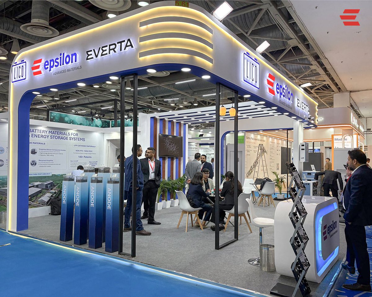 EpsilonGraphite's tweet photo. Day 1 at @thebatteryshow, Greater Noida, brought valuable conversations, new perspectives, and meaningful connections across the battery industry. 
Looking forward to building on these exchanges and exploring new possibilities in advanced battery materials. https://t.co/yW8mwLimRx