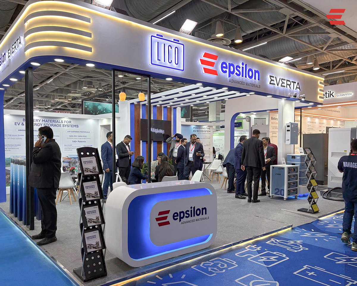 EpsilonGraphite's tweet photo. Day 1 at @thebatteryshow, Greater Noida, brought valuable conversations, new perspectives, and meaningful connections across the battery industry. 
Looking forward to building on these exchanges and exploring new possibilities in advanced battery materials. https://t.co/yW8mwLimRx