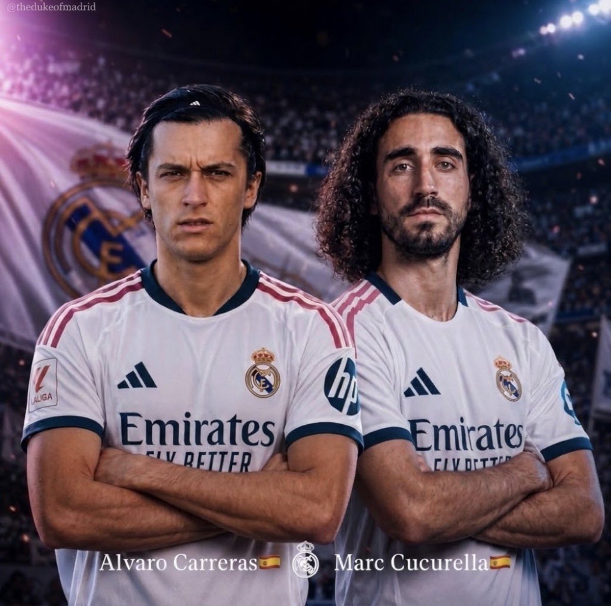 thedukeofmadrid's tweet photo. Madridistas, between Álvaro Carreras and Cucurella, who would you rather start at LB in El Clásico? https://t.co/vHPwiOrDn8
