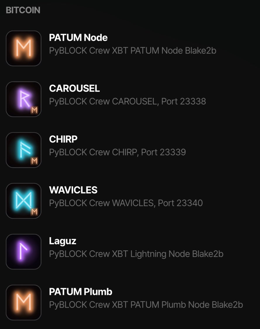 _PyBlock_'s tweet photo. Be PyBLØCK.

Run your Node. (Knots and/or Plumb)
Connect your Datum to our Prime.
Mine your own Templates.
Select one, two or our 3 Splits.
CHIRP, CAROUSEL, WAVICLES.
Use our SV1s ONLY as a Failover.
Skip the Penalty. (77%)

Be PyBLØCK, be Happy.

(Link in BIO)

#XBT #BLAKE2b https://t.co/T1DD2X94Od