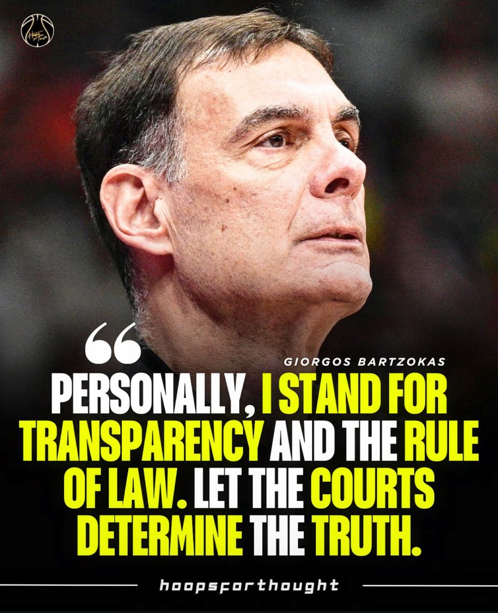 hoopsfthoughtgr's tweet photo. 🎙️Giorgos Bartzokas on the latest developments surrounding the Greek basketball scandal:

“These are extremely serious revelations that have shaken Greek basketball, because this is not something that can simply be brushed aside. Personally, both my team and I stand for transparency and the rule of law.

Therefore, it is better to leave no room for doubt and allow the courts to determine what has and has not happened. Like everyone else, we will be following developments with great interest, while, of course, trying to stay focused on our daily routine, which is extremely demanding.”

#olympiacosbc #paobc #greece #euroleague
