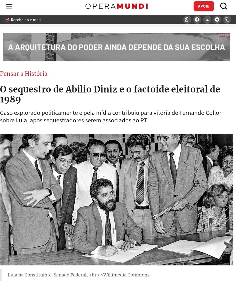 susanabotar's tweet photo. "Na véspera do segundo turno, a polícia de São Paulo divulgou imagens tentando vincular os sequestradores ao Partido dos Trabalhadores (PT) e à campanha de Luiz Inácio Lula da Silva".

2026? 

Não. 1989. https://t.co/k5NHMHZZbT