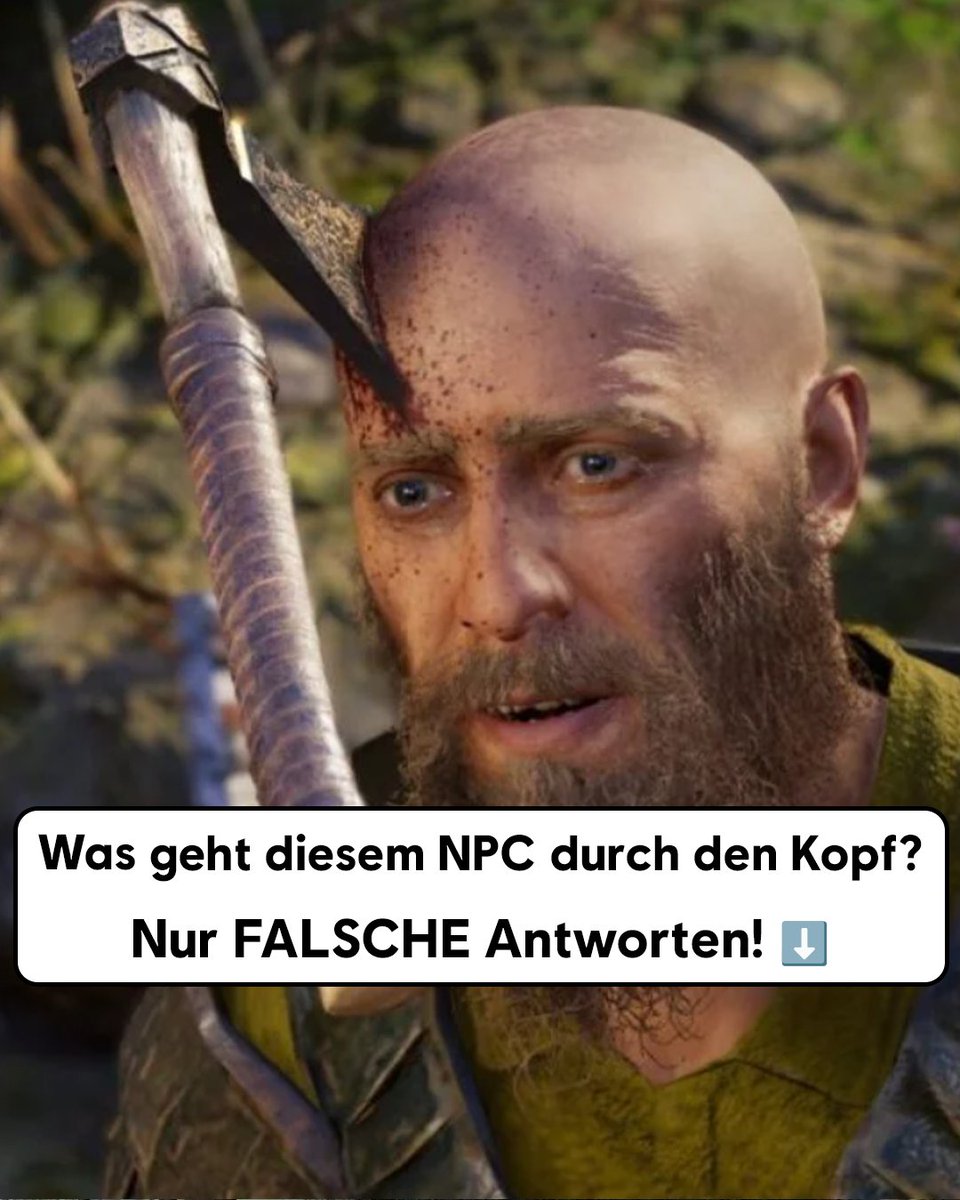 UbisoftDE's tweet photo. Wenn einem der Schädel brummt, aber der Alltag trotzdem weitergehen muss. 🪓😅 Die Wikingerzeit war eben nichts für schwache Nerven – oder empfindliche Köpfe. https://t.co/VVV7RJeDY2