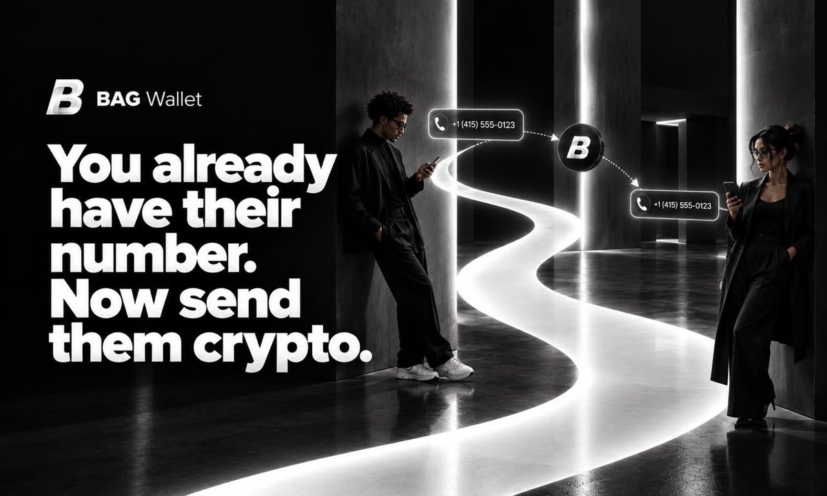 bwallet_arc's tweet photo. Crypto wallets shouldn’t only be about storing assets. The next step is making everyday interactions easier.

$BAG Wallet is building a simpler recipient experience on Solana, allowing users to send crypto using a phone number linked to the recipient’s existing wallet.

The wallet remains in the user’s control, while BAG reduces the friction of identifying who you’re sending to.

Better UX. Same on-chain ownership. Less friction. $BAG 🚀