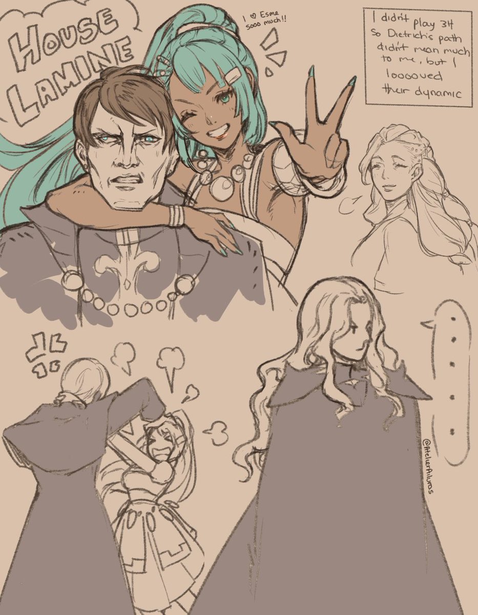 AtelierAiluros's tweet photo. My Fortune's Weave doodles Pt. 2 https://t.co/lRbuz9nFf2