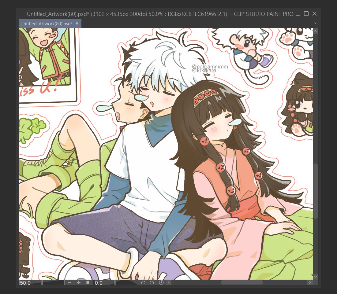krkrkare's tweet photo. they are so dear to me... (╥ᆺ╥；) hxh wip for #cf23 https://t.co/DkAIcjpTws