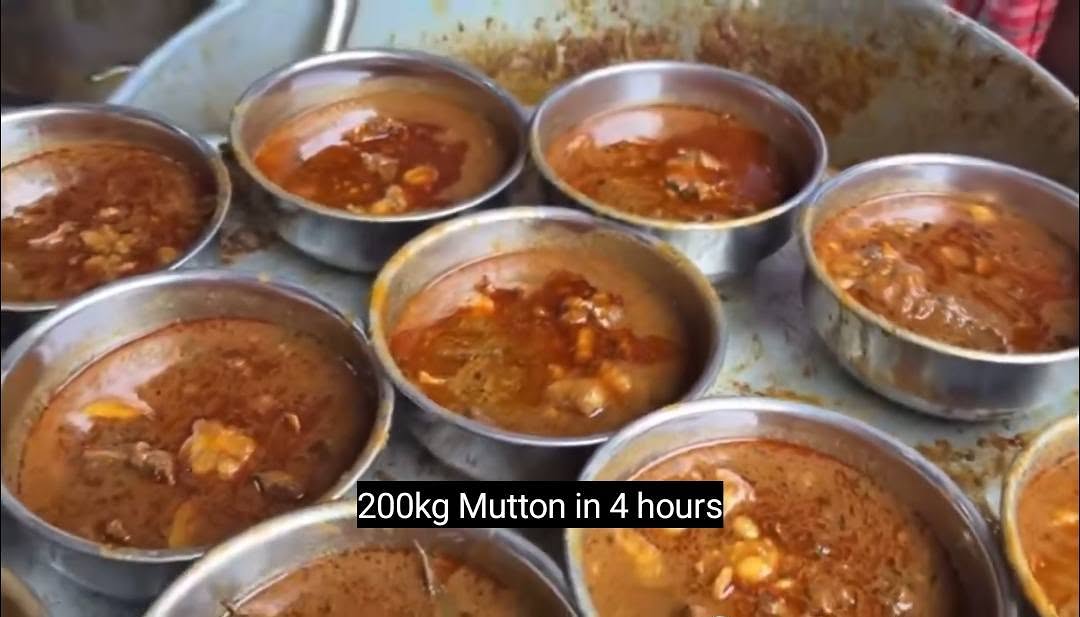 LeyLitahZam's tweet photo. Kishore Bhaina says his hotel sells around 200 kg of mutton daily. That’s serious volume. Even a rough estimate of ₹1 lakh profit a day means nearly ₹30 lakh a month. Local food businesses are often far bigger than they appear. https://t.co/o2yAIHtFg6