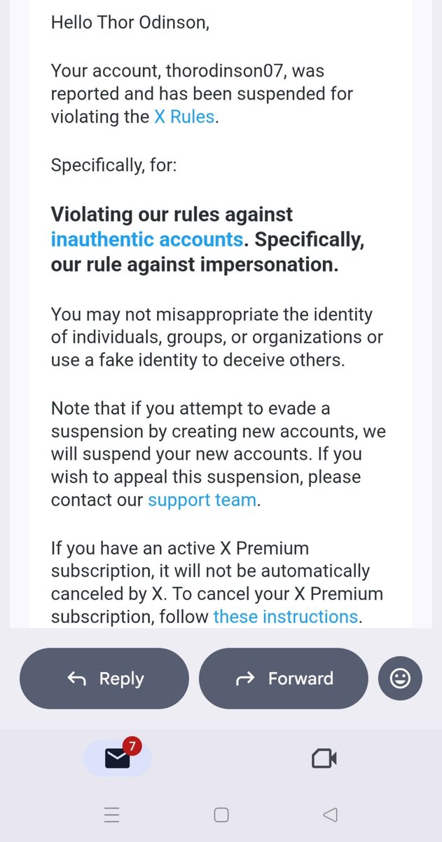 RituRathaur's tweet photo. Hello @X, @elonmusk and @Safety,

X has suspended @thorodinson07 for impersonation.

But whom, exactly did he impersonate? A comic book character? Surely this must be a joke!

The real issue is a major flaw in your reporting and enforcement system that the BJP’s IT cell appears to be exploiting. With its massive network of trolls, coordinated mass reporting of an account under a particular category can potentially get it suspended.

Is it fair for an account to face suspension simply because a large number of people report it? Such a system is vulnerable to abuse and can be weaponised to silence users.

Please review this case urgently and reinstate @Thor_Odinson immediately if the suspension was unjustified.