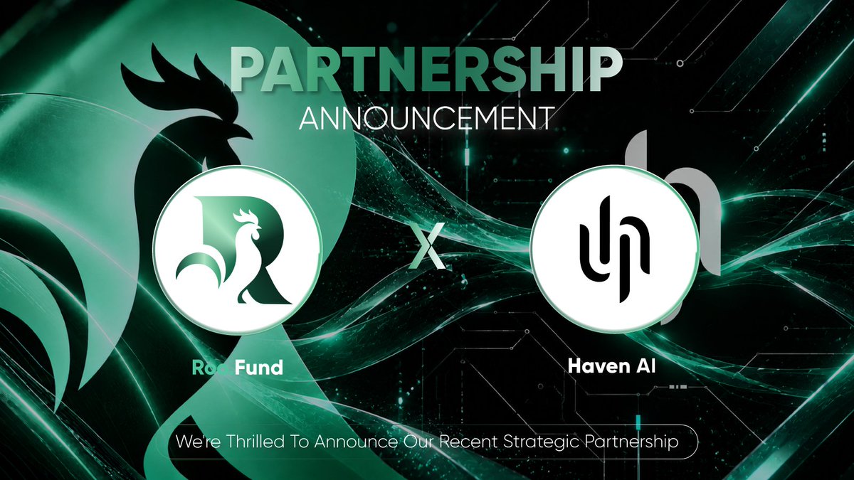 roo_fund's tweet photo. Excited to announce our partnership with @HavenAI_.

Haven AI automates capital allocation across stablecoins, RWAs &amp; quant strategies. ROO FUND connects the wallet-native DeFOF gateway for fund strategies. 

Together: Strategy discovery meets autonomous AI execution. https://t.co/mOVd6dlyFi