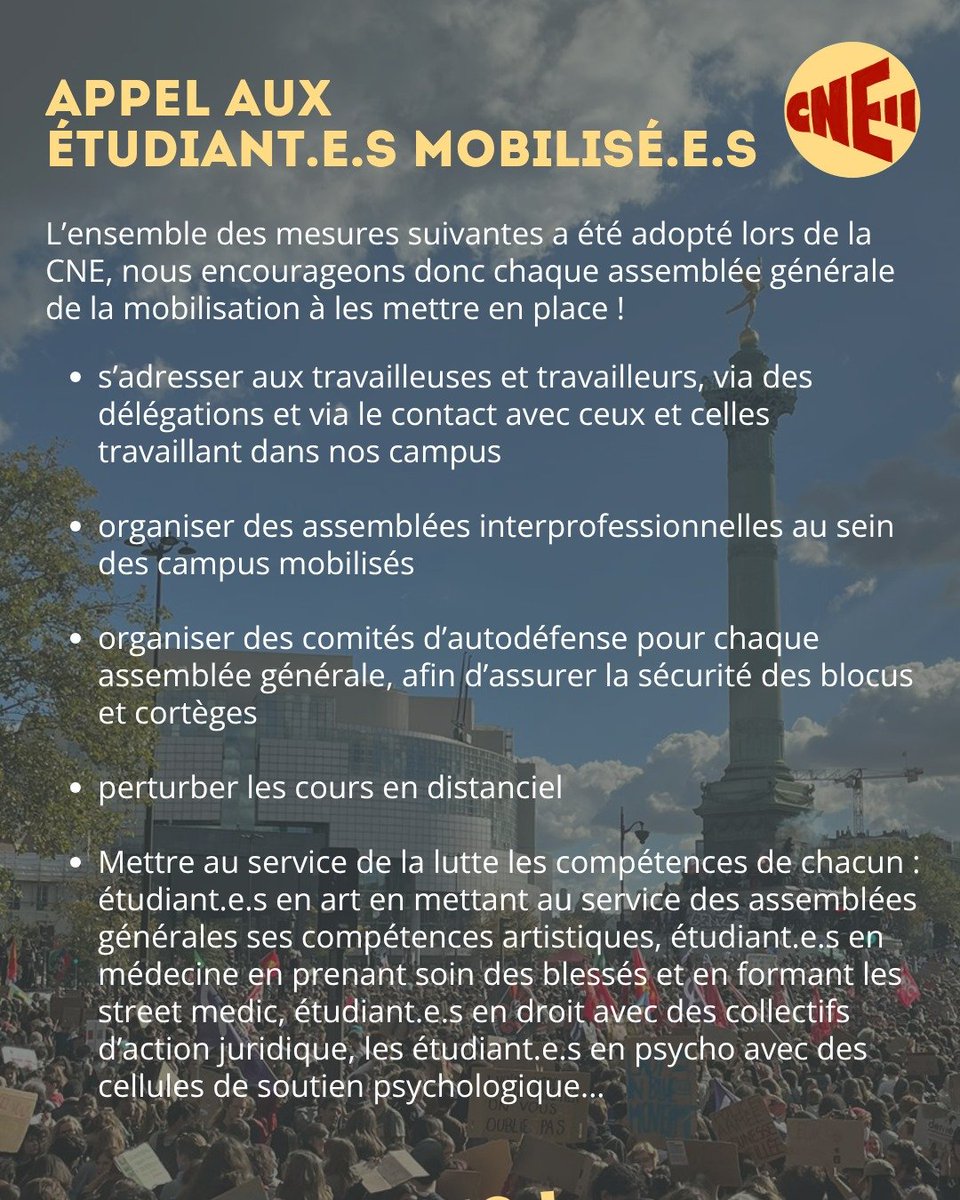 CNE2026's tweet photo. Les modalités d'organisation de la CNE suivante et l'appel aux étudiants mobilisés : https://t.co/REhwstXL1k
