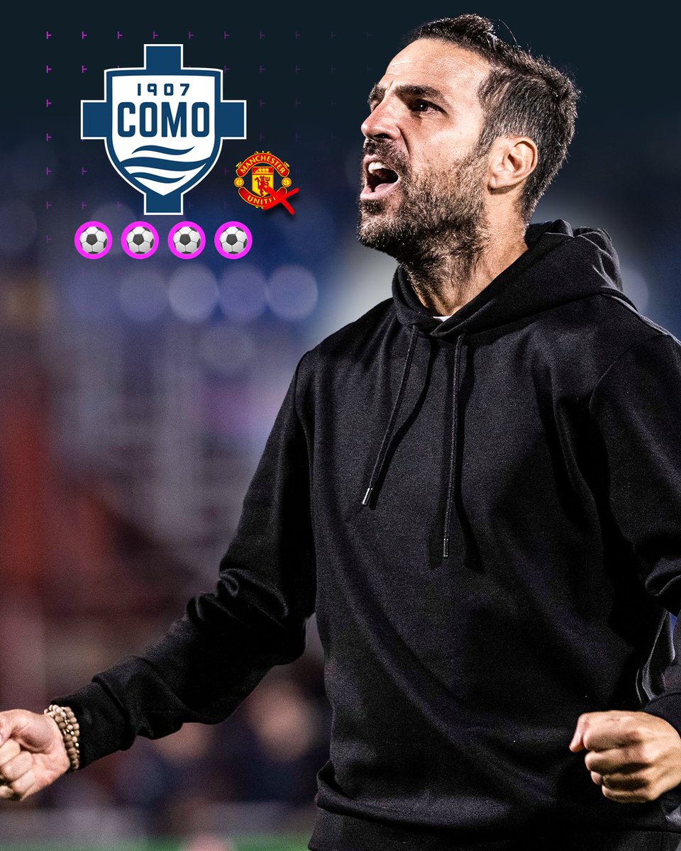 footballontnt's tweet photo. Cesc Fàbregas’ Como have done something no Italian side had managed in over 68 YEARS 🤯

They’re the first to score four goals against Manchester United in a European match since AC Milan in May 1958 🇮🇹 https://t.co/6SsFyj5CzB