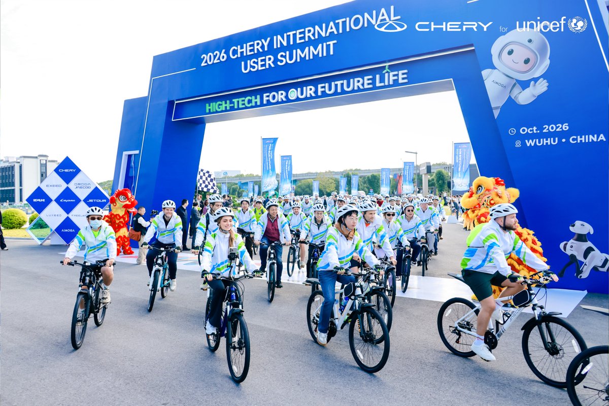 CheryAutoCo's tweet photo. At the “Ride Green Life” cycling event on October 22, @CheryAutoCo presented its branded jerseys signed by Robert Lewandowski @lewy_official, CHERY Global Brand Ambassador and UNICEF Poland Ambassador, to @UNICEFChina Representative @AmaSande, as a powerful symbol of our shared commitment for children.
“These jerseys represent something much deeper: teamwork, determination, and the belief that each of us can make a difference,” said @AmaSande, UNICEF Representative to China.
Although unable to attend in person, @lewy_official recorded a special video message in support of the CHERY for UNICEF partnership: “Education gives children the opportunity to build a better future for themselves and their communities. Together, CHERY and UNICEF are helping more children access that opportunity.”
Since 2023, with the support of partners like CHERY, UNICEF has helped nearly 178 million out-of-school children access education and enabled 126 million children to learn through digital platforms.
Today, our global partnership spans six countries, supporting children across China, Viet Nam, Indonesia, Mexico, South Africa, and Türkiye, united by a shared vision: powering every child's learning journey.
Join us. Stand with every child. Stand for our future.
#CheryforUNICEF #ForEveryChild #PoweringEveryChildsLearningJourney #CSR