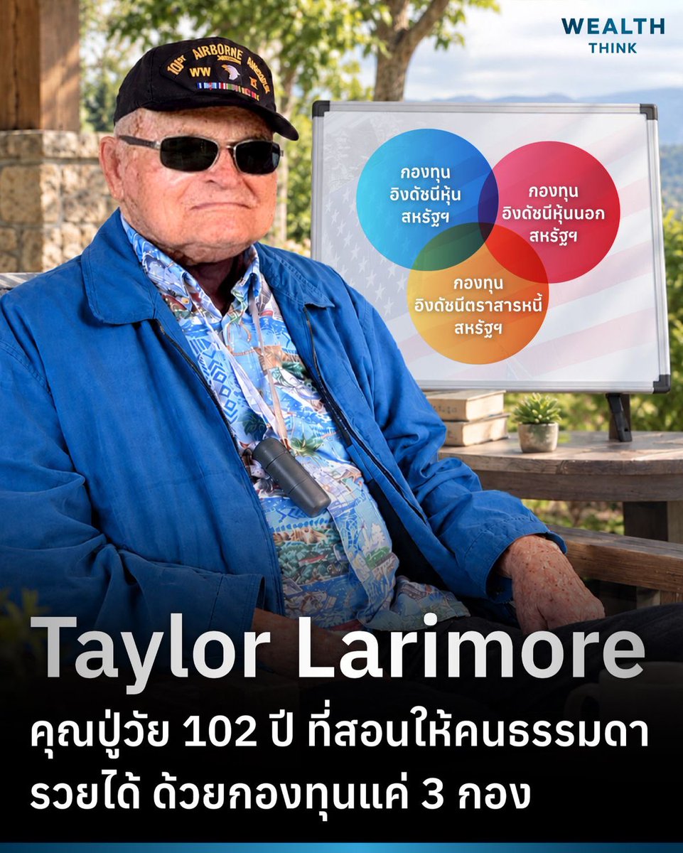 BlockditApp's tweet photo. Taylor Larimore คุณปู่วัย 102 ปี ที่สอนให้คนธรรมดารวยได้ ด้วยกองทุนแค่ 3 กอง

[WealthThink]

https://t.co/2gzgYzSPgm https://t.co/HDy26ujg28